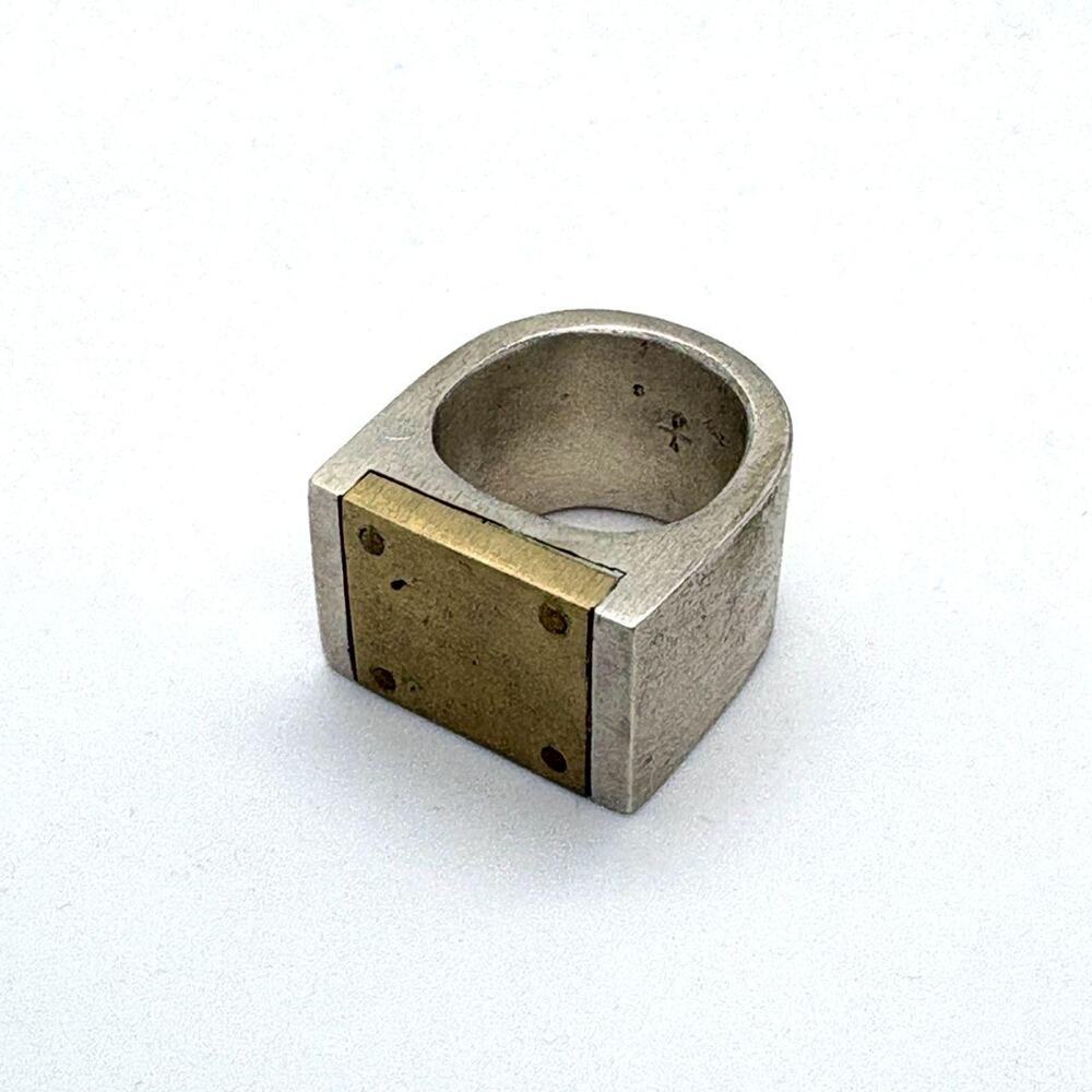 Parts of Four Plate Ring Single Silver